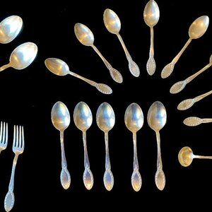 Alvin Patent 20-piece vintage silverplate Diana flatware, 1910 EUC Discontinued